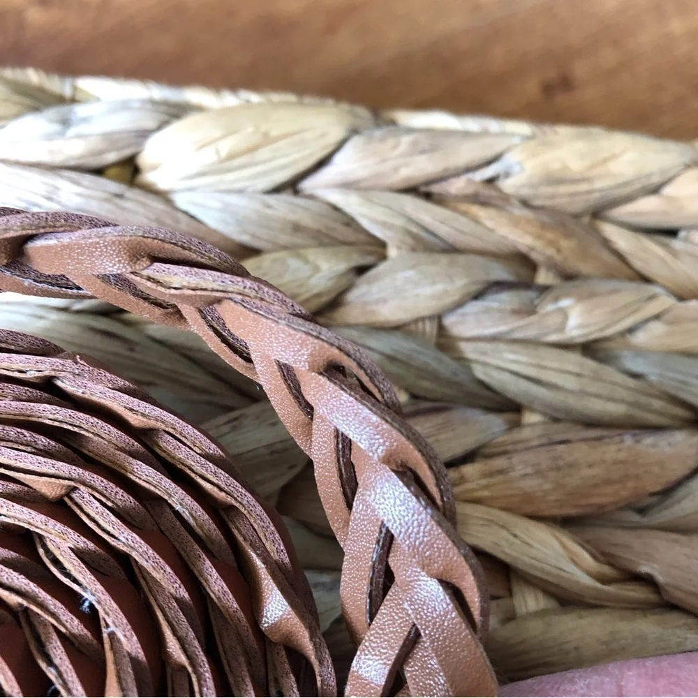 Faux leather breaded belt